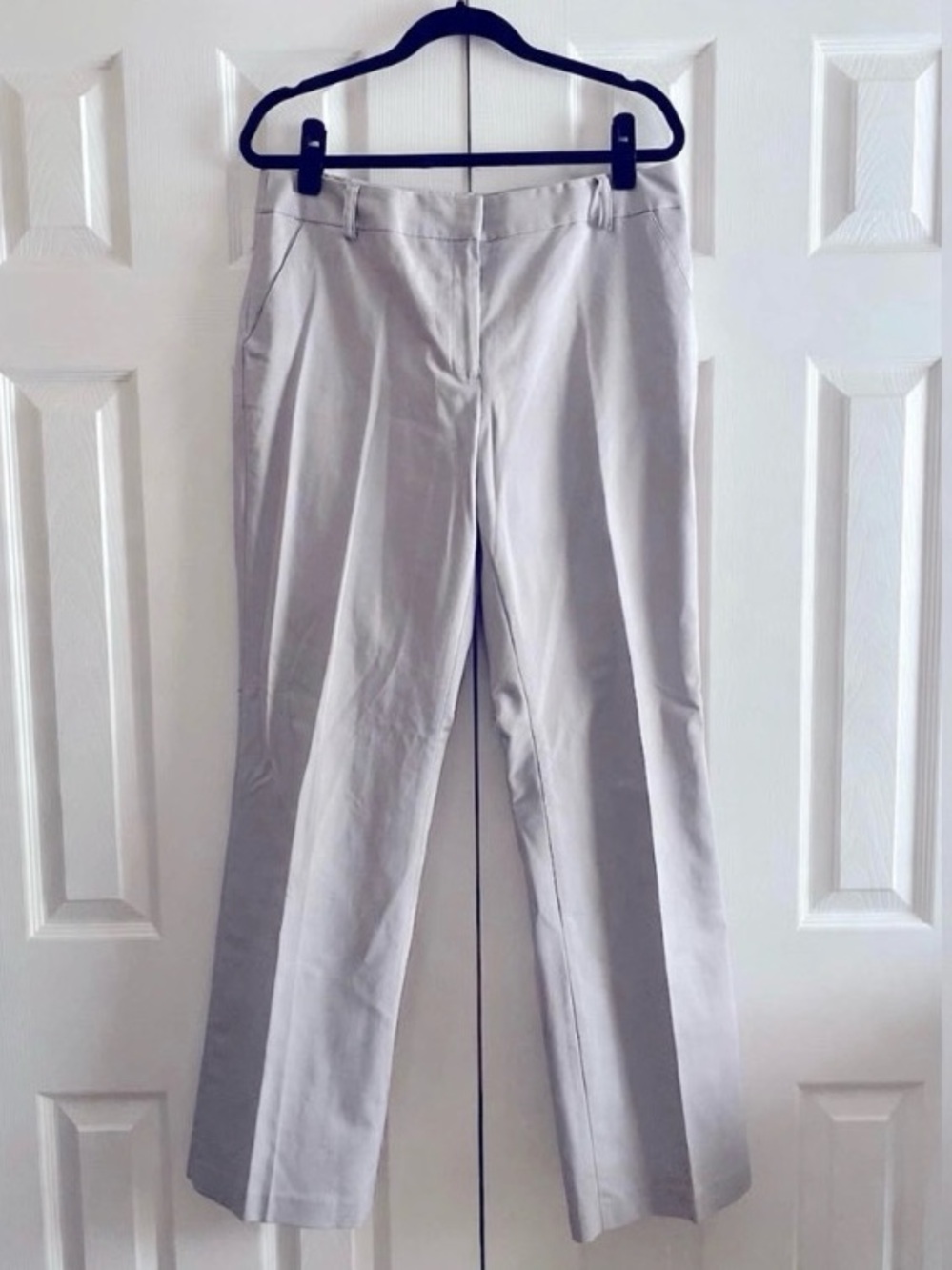 CHARTER CLUB COTTON BLEND STRAIGHT LEG PANTS ACADEMIA OFFICE NEUTRAL Gray 12